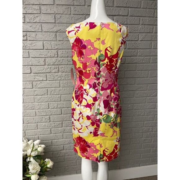 Adrianna Papell Multicolored Floral Sheath Dress Size 8 NWT - Picture 4 of 11